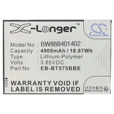Imagen de vhbw Batería Compatible con Samsung Galaxy Tab Active 3 SM T570, T575, T575N, 8.0 2020, Tablet, Pad (4900 mAh, 3,85 V, polímero de Litio)