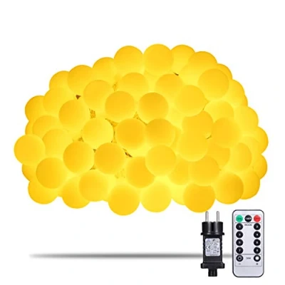 Imagen de Afufu Luces de Navidad Guirnalda Luminosa Decorativa 13M 100 LED Cadena 8 Modos con Enchufe, Control Remoto, Resistente al Agua para Jardín, Casa, Árbol Navidad, Fiesta