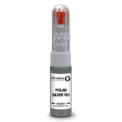 Imagen de SD COLORS POLAR SILVER 761 compatible con MERCEDES Nuevo Kit de reparación bolígrafo pintura retoque 20 ML SCRATCH CHIP CEPILLO CODE COLOR