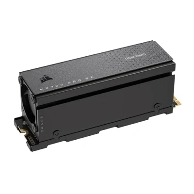 Imagen de Corsair MP700 Pro SE con Refrigerador de Aire 2 TB PCIe 5.0 x4 NVMe 2.0 M.2 SSD 2280 hasta 14.000 MB/s Lectura Secuencial 3D TLC NAND Alta Densidad Negro