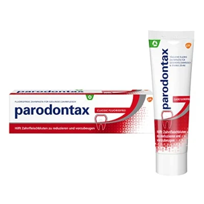 Imagen de Parodontax Pasta de dientes clásica sin flúor, 1 x 75 ml, ayuda a reducir y prevenir el sangrado las encías