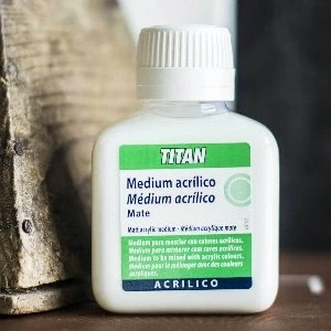 Imagen de Medium acrilico mate Titan de 100 ml
