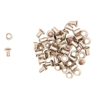 Imagen de Craftelier Pack de 50 Ojales Mini Metalizados Ideales para Scrapbooking y Manualidades Válidos Diversos Materiales Tamaño Aprox. Diámetro Interior 3 mm Exterior 5 Color Plata