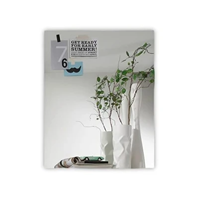 Imagen de Stella Trading SPICE espejo de pared en blanco alto brillo recibidor para entrada 70 x 90 2 cm