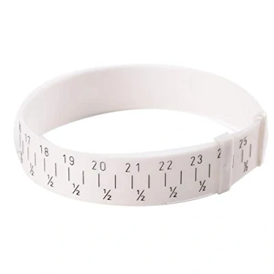 Imagen de Pulsera de plastico, Calibre Sizer Muñeca Medidores anillos, con Tamaños Claramente Marcados Joyería Medida Herramienta
