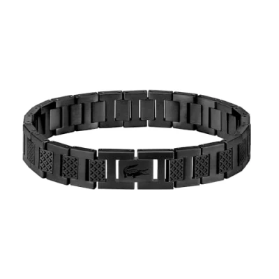 Imagen de Lacoste Brazalete de eslabón para Hombre Colección METROPOLE Decorado con diseño petit piqué 2040119