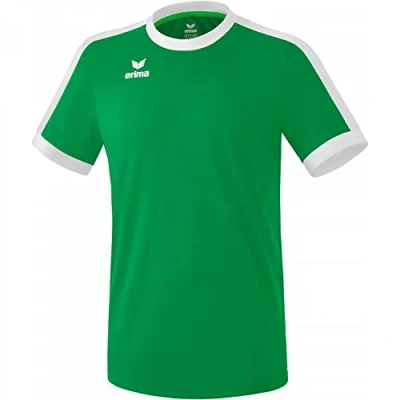 Imagen de Erima Retro Star Maglietta da Uomo, T shirt, 3132124, Smaragd/bianco, L