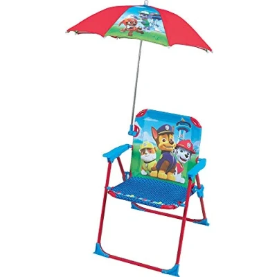 Imagen de Jemini 712500 Pat PATROUILLE Chaise pliante Avec Parasol pour enfan Silla Plegable con sombrilla Infantil, Acero, Azul, 38x8x50 cm