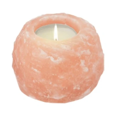 Imagen de Himalaya Salt Dreams Teelichthalter Falda, Cristal, Naranja, ca. 400 g