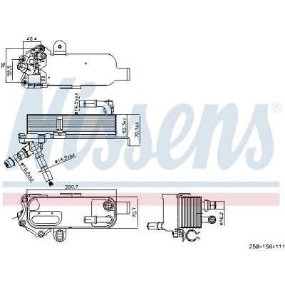 Imagen de NISSENS 91298 Radiador de aceite sin alojamiento del filtro BMW: 1 Hatchback, 3 Touring