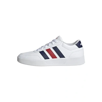 Imagen de adidas BREAKNET 3.0 Shoes, Zapatos Hombre, FTWR White/Dark Blue/Better Scarlet, 46 2/3 EU