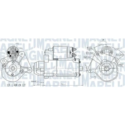 Imagen de MAGNETI MARELLI 063721275010 Motor de arranque 12 1,4 FORD: FIESTA 5, 6, Fusion Familiar, MAZDA: 2 Hatchback