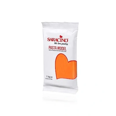 Imagen de Saracino Pasta fondant Model Naranja Para modelar De 1 kg Sin gluten Made in Italy