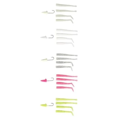 Imagen de Savage Gear LRF Mini Sandeel Kit, 20 cebos blandos y 5 jigheads Shads