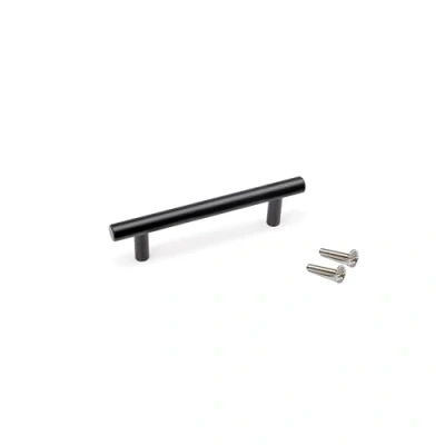 Imagen de EMUCA Tirador para mueble, L136mm, intereje 96mm, Acero, Pintado negro