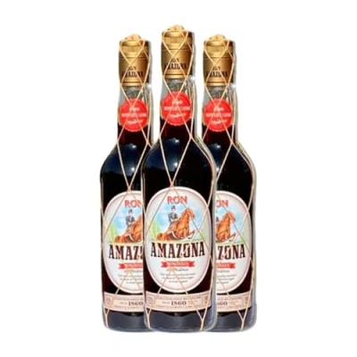 Imagen de Ron Amazona Añejo 70 cl (Caja de 3 Botellas cl)
