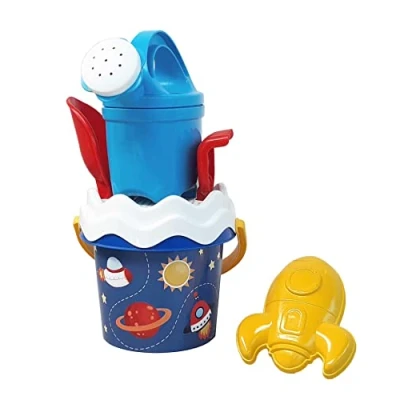 Imagen de Simba Sandspielzeug Space Baby Juego de Cubos (6 Piezas, 11 cm, diámetro: 14 a Partir 10 Meses), Multicolor, (107114607)