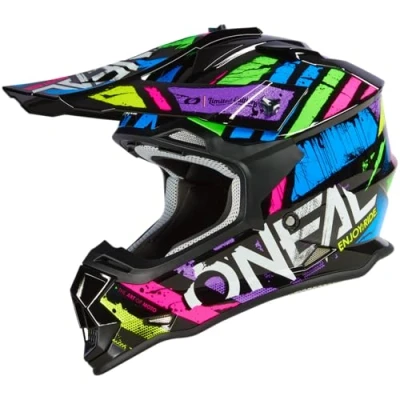 Imagen de O&#039;NEAL Casco de Motocross MX Carcasa ABS, Norma Seguridad ECE 22.06, Aberturas ventilación para una refrigeración óptima 2SRS Glitch V.23 Adulto Multi Talla S (55/56 cm)