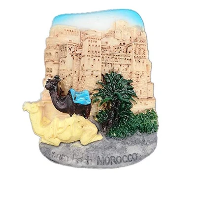 Imagen de Imán para nevera 3D de Marrakech Marruecos, decoración el hogar y la cocina polirresina artesanal, Marrakech, Marruecos