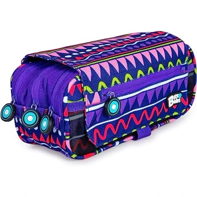 Imagen de Grafoplás Zigzag, Estuche Escolar Tres Compartimentos Unisex Niños, Estampado, 23x10x10cm