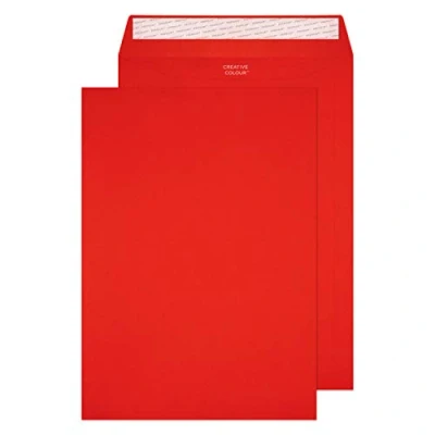 Imagen de Design Range Vibrant 406 Sobre C4 con solapa autoadhesiva (120 g/m², 250 unidades), color rojo
