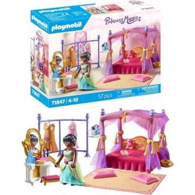 Imagen de PLAYMOBIL Princess Magic Dormitorio de Princesa con Vestidor Set Juguete Cuento Hadas para niños y niñas a Partir 4 años 71847