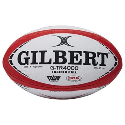 Imagen de Gilbert G TR4000 Balón de Rugby para Entrenador, Color Blanco, 4