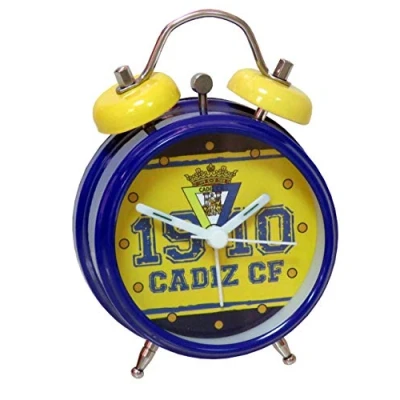 Imagen de Cádiz Club de Fútbol, Reloj Despertador Electrónico, Campanas, Producto Oficial Cádiz, Color Rojo (CyP Brands)