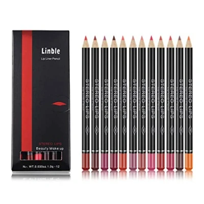 Imagen de Juego de delineador labios mate, 12 colores, resistente al agua, duradero, suave, mate y suave Linble