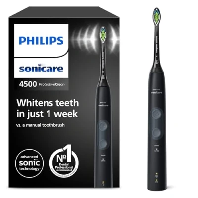 Imagen de Philips Sonicare ProtectiveClean HX6830/44 Cepillo de Dientes Eléctrico con sensor presión, tecnología BrushSync y 2 modos limpieza, color negro