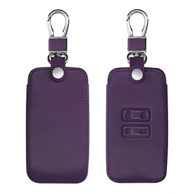 Imagen de kwmobile Carcasa Compatible con Renault Llave de Coche Smart Key 4 Botones (Solo Keyless Go) Funda Cuero sintético Case para Mando Control Auto Ocre Oscuro
