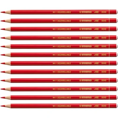 Imagen de Lápiz de Color multisuperficie STABILO All Caja con 12 unidades rojo