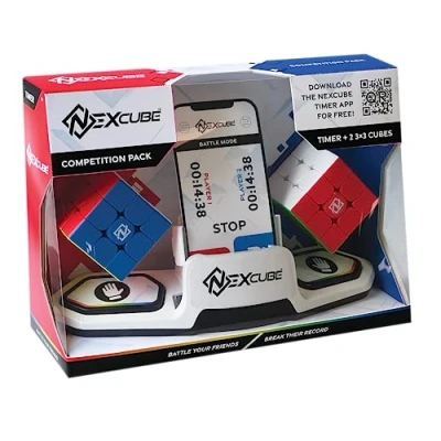 Imagen de Nexcube Competition Pack, Cubo 3x3 para Speedcuber con Temporizador y Aplicación, Desafía a Tus Amigos, Partir de 8 años, 2 Jugadores
