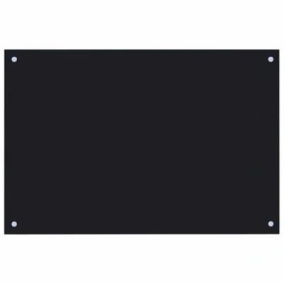 Imagen de vidaXL Protector Salpicaduras Cocina Vidrio Templado Negro 90x50cm Protección Herramientas Accesorios Grasa al Cocinar Fiable Práctico