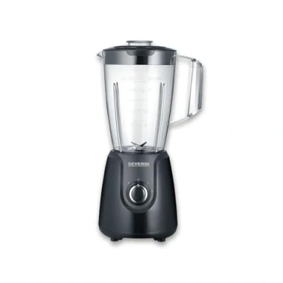 Imagen de SEVERIN batidora de vaso tritán, picadora con 2 velocidades y pulsación adicional, eléctrica cuchillas acero inoxidable, 600 W, 1,5 L, negro, SM 3707