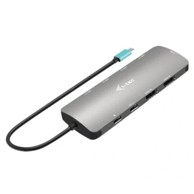 Imagen de I tec usb c metal nano 2x display docking station + power delivery 100 w
