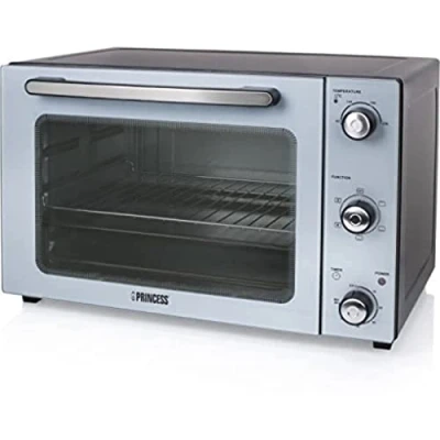 Imagen de Princess 112754 Horno de convección, 45 litros, funciones descongelación y asado, asador incluido, temporizador 60 min, bandeja para migas extraíble, 90 230 ⁰C, 1800 W
