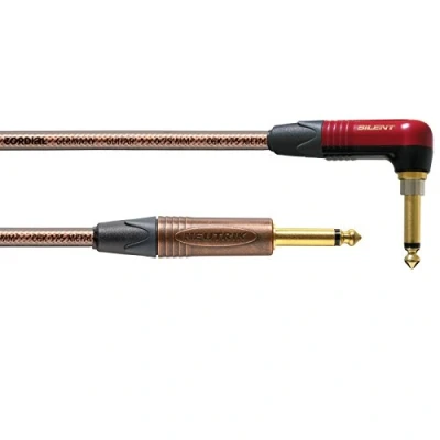 Imagen de CORDIAL Cable Guitarra jack/jack Silent angular Metal 3m INSTRUMENT Peak