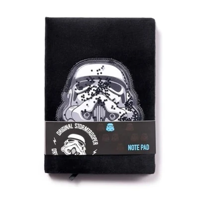 Imagen de Puckator Cuaderno A5 a rayas con cubierta de peluche El original Stormtrooper
