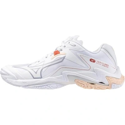 Imagen de Mizuno WAVE Lightning Z8 Zapatillas de voleibol, Mujer, Talla: 38, White/aleutian/cloud pink Zapatos