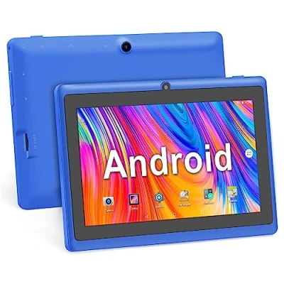 Imagen de Haehne 7&quot; Tablet PC, Android 5.0 Quad Core, 1GB RAM 8GB ROM, Cámaras Duales, WiFi, Bluetooth, para Niños y Adultos, Azul
