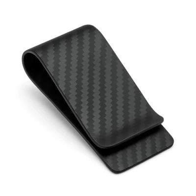 Imagen de Billetera de fibra carbono con clip para tarjetas crédito CLL Carbonlife Clips hombre, matte black, Medium