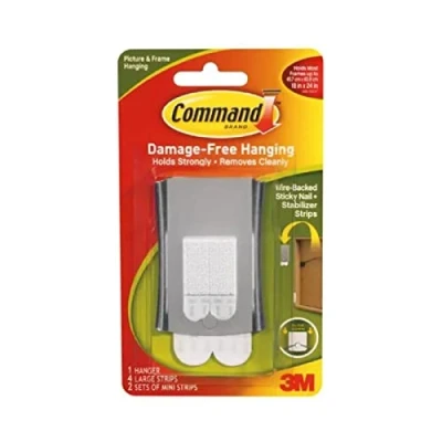 Imagen de Command Colgador de cuadros universal metal, para colgar sin daños, cuadros, marcos, espejos y relojes, soporta hasta 3,6 kg
