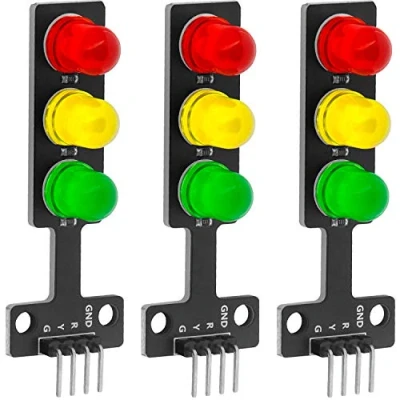 Imagen de AZDelivery 3 x Mini Semaforo LED Modulo de Pantalla DIY Creativo Bricolaje 3.3 5V 8MM Compatible con Arduino E Book Incluido!