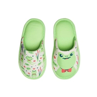 Imagen de Dedoles Pantuflas Unisex Hombre Mujer y Niños Espuma viscoelástica muchos diseños divertidos Unicornio Gatos Aguacates Planetas Salchicha Regalo, Color: Ranita, 34 35 EU