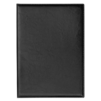 Imagen de VELOFLEX 4442780 Carpeta de aplicaciones &quot;de Luxe&quot;, DIN A4, con bolsillos transparentes y clip sujeción, aspecto cuero negro