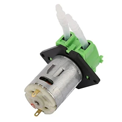 Imagen de bomba de dosificación peristáltica, líquido peristáltico 12v autocebante alto flujo para análisis químico laboratorio acuario(Verde)