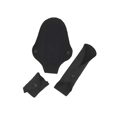Imagen de ImseVimse Compresas lavables para mujer, color negro, normales o noche