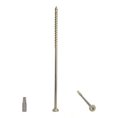 Imagen de Marcopol Lote de 30 tornillos universales acero chapado en zinc amarillo 6,0 x 200 mm, cabeza torx, avellanada, aglomerados (30, mm)