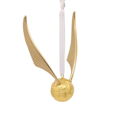 Imagen de Hallmark Adorno de Navidad Dorado con Forma Snitch, decoración Harry Potter, Colgante Navidad, Quiddich, Regalos para